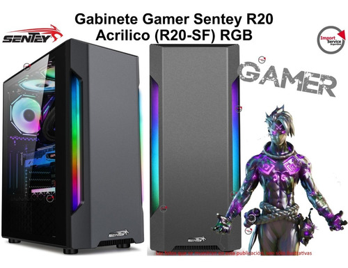 Gabinete Gamer Sentey R20 Acrilico (r20-sf) Rgb