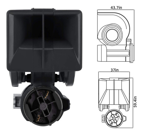 Bocina Neumática Compacta De 12 V Con Compresor Y Relé Autom
