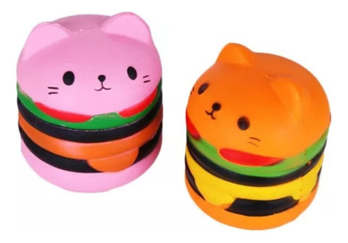 Hamburguesa Con Cara De Gato Gigante, Blando, Pan Simulado 1