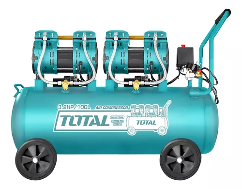 Compresor 100l Sin Aceite Industrial Total Tcs2241008-4 3.2h