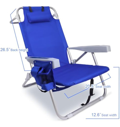 Beach Chair With Backpack Straps, Heavy Duty