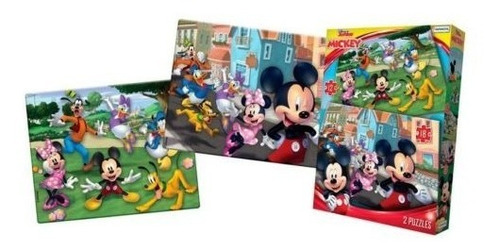 Rompecabezas Infantil Mickey Club House 2 Puzzles 