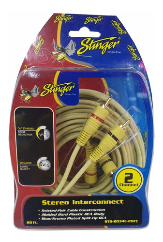 Cables Stinger Rca Libres De Oxigeno 6 Metros