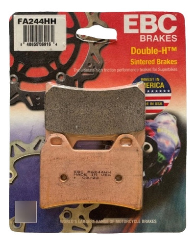 Balatas Delantera Bmw F800 R Nine Ducati Monster Ebc Fa244hh