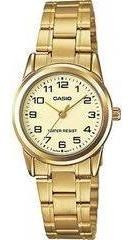 Reloj Casio De Dama Modelo Ltp-v001 Metal Dorado Números