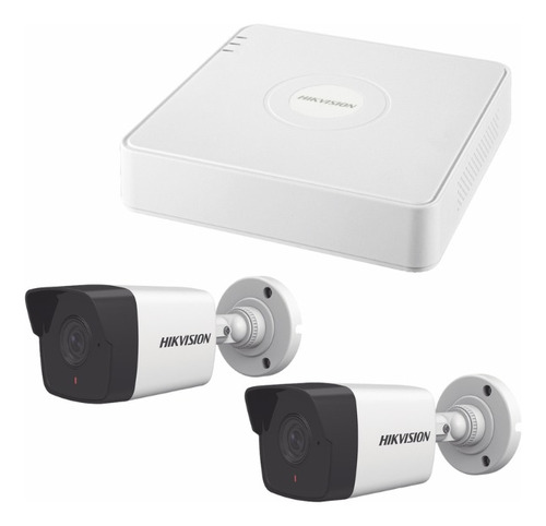 Kit 2 Camaras Ip 2 Mpx Con Microfono Nvr 4 Canales Poe 