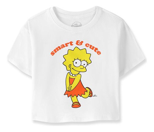 Playera Manga Corta Lisa Simpson C&a De Niña