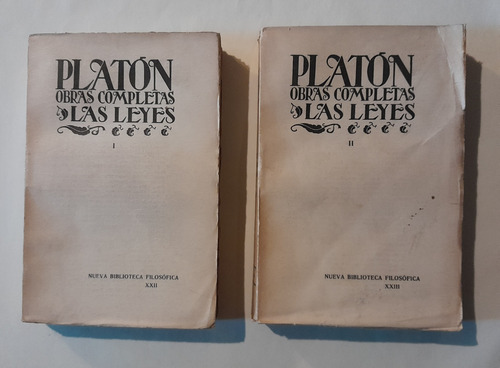 Platón.  Las Leyes. 2 Tomos Nueva Biblioteca Filosófica 1928