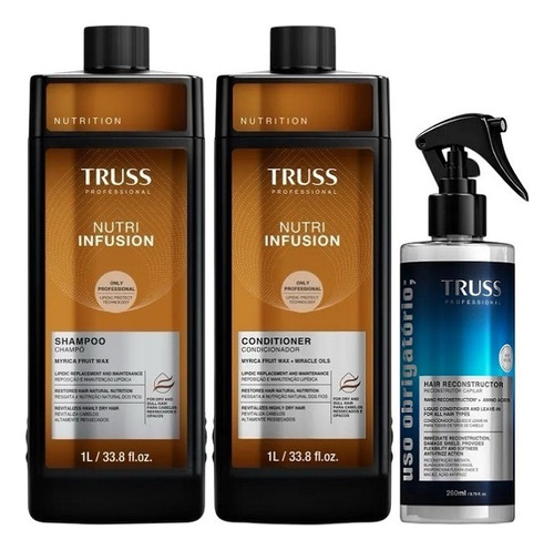Truss Nutri Infusion Sha. 1l E Condi. 1l + Spray Obrigatório