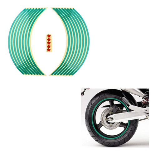 Imagen 1 de 4 de Cinta Reflectiva Moto O Bicicleta Adhesiva - Electroimporta