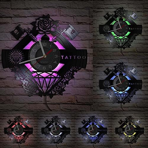 Timethink 12 Letreros De Estudio De Tatuaje Reloj De Pared C