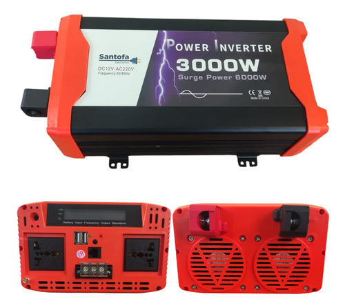 Inversor De Corriente 12va220v 3000w 2usb 2sockets Onda Pura