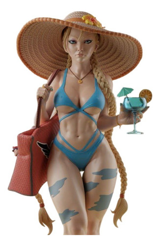 Cammy Na Praia - Em Resina Pintada No Aerógrafo.