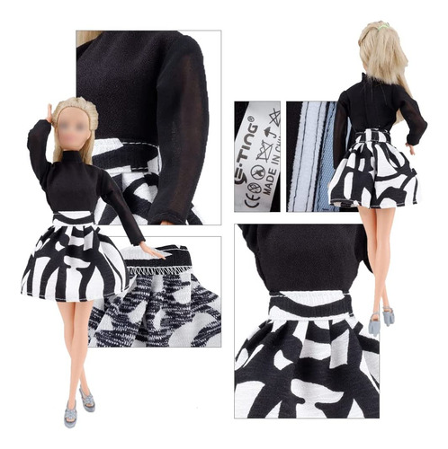 E-ting Ropa De Muñeca Hecha A Mano Falda Corta Monos Estilo