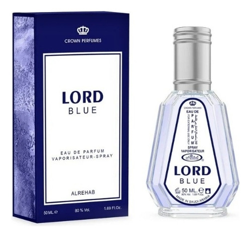 Lord Blue Perfume Alrehab 50ml Fresco,jasmin,madera,patchuli