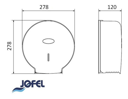 Despachador De Papel Higiénico Smart Mini Humo Jofel Ae59403