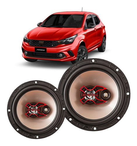 Alto Falante Fiat Argo 6  Dianteiro 50w + 50w Rms Bravox Par