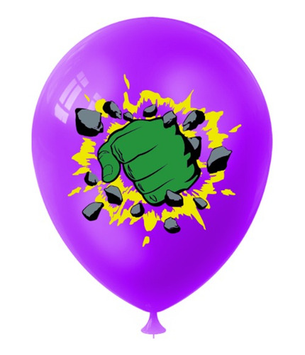 16pcs Hulk Set De Fiesta Decoración Cumpleaños Globos
