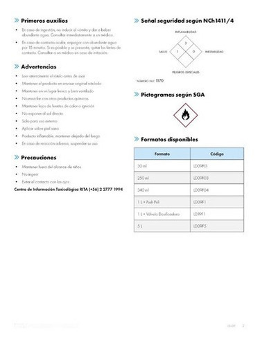 Alcohol Gel 70% Sin Enjuague Con Registro Isp Eox 1 Litro