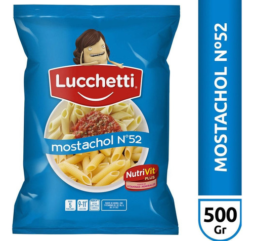 Fideos Mostachol N52 Lucchetti 500 Gr