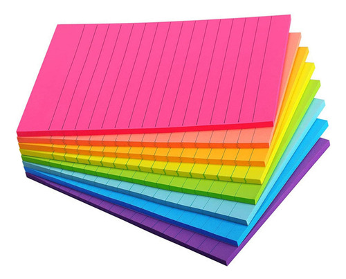 Notas Adhesivas Forradas, 100 X 150 Mm, 45 Blocs, 6 Colores