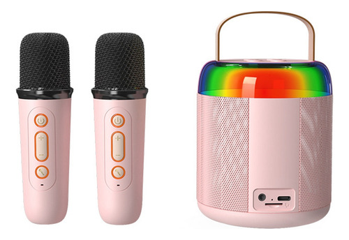 Audio De Karaoke Con 2 Micrófonos Inalámbricos Para Niños Y