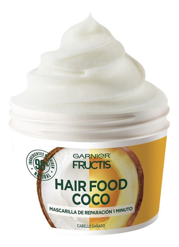 Fructis Hairfood Máscara De Reparación Cabello Dañado 350ml