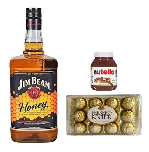 Whisky Jim Beam Honey X750cc + Ferrero Rocher X12 +nutella