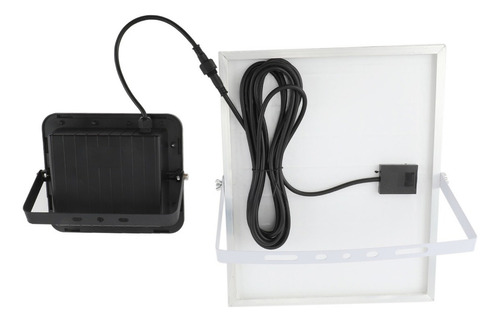 Reflector Led Con Panel Solar Incluido 100w Luz Fría Etheos Carcasa Negro
