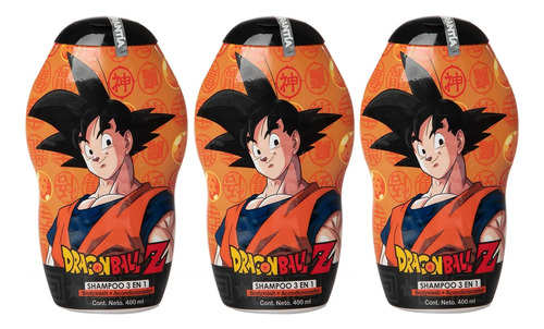 3 Shampoo Blumen Dragon Ball Z 3 En 1 Niño 400ml