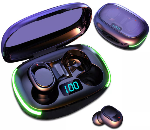 Audífono in-ear gamer inalámbrico 11 BT3-0066 5.0 negro con luz LED