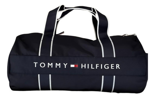 Bolsa Tommy Hilfiger Duffle Large Grande Logo Bordado Viagem Cor Azul