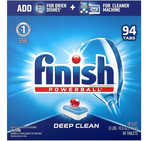 Detergente Para Lavavajillas Finish Powerball Deep Clean Con
