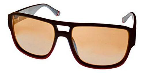 Gafas De Sol - Fila Mens Matte Brown Gradient Rectangle Plas