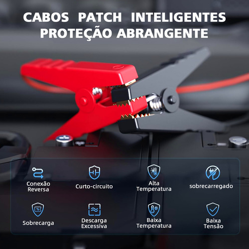 Yonjooz Carregadores De Baterías Bomba Infladora Auxiliar Partida 8000mah Power Bank Energia Móvel Multifuncional Mini Compressor Ar Portatil Bomba De Inflação Portátil Com Luz De Emergência