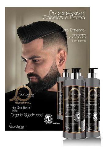 Progressiva Masculina Barba E Cabelo Sem Formol Glicólico