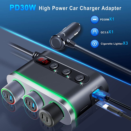 Adaptador Multicontacto Para Encendedor Para Hielera Movil