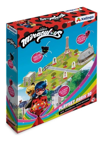 Playset 3d Paris Miraculous Ladybug Fácil De Montar Xalingo