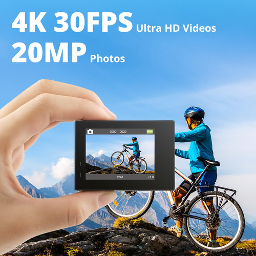 Cámara De Acción Akaso Brave 4 4k 30 Fps 20 Mp Wifi Con Eis
