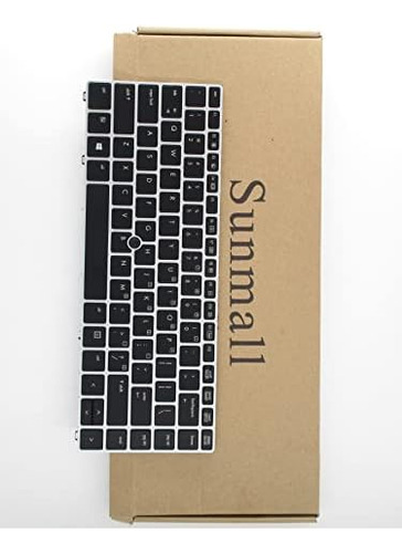 Reemplazo Teclado Retroiluminado Sunmall Con Marco Plateado