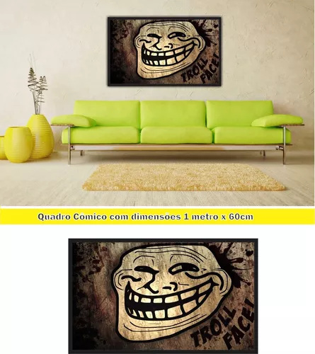 Quadro decorativo Troll Face Humor com Tela de Tecido em Promoção na  Americanas