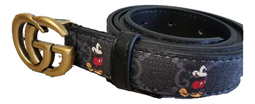 Cinturon Mickey Color Negro Dama, Premium Incluye Caja