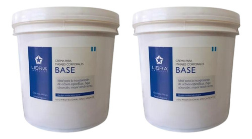  Libra Crema Base Para Masajes Corporales X 4,900 Gr X 2 U