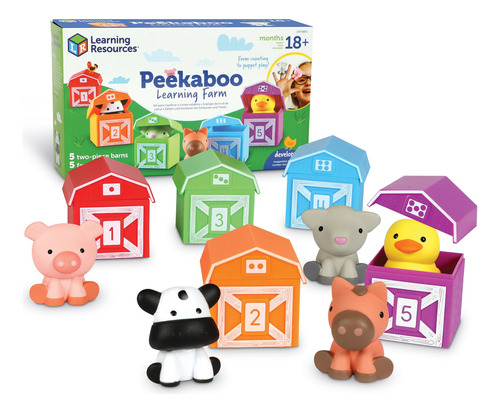 Juguetes De Aprendizaje Peekaboo Learning Farm 10 Piezas