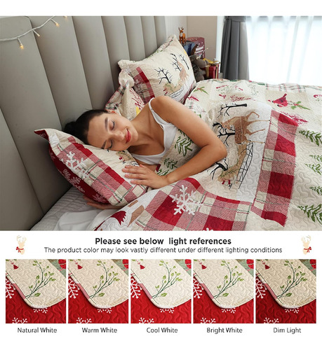 Colchas Navideñas Reversibles Green Essen Full/queen...