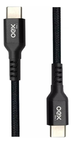 Cabo Type C (type C/type C ) Preto - Ce208