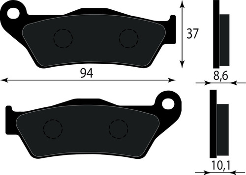 Imagem 3 de 4 de Pastilha Freio Traseiro Bmw R 1200 Gs Rt 06-20 34217660281