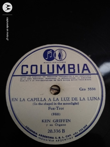 Pasta Ken Griffin Organo Columbia A C97