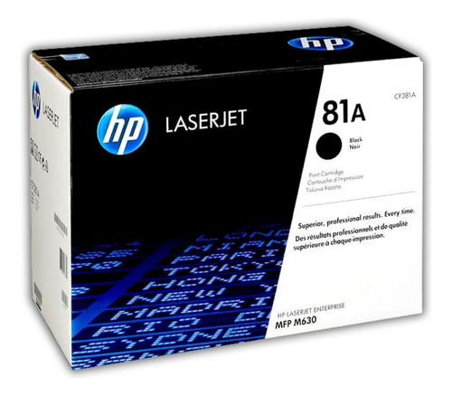 Cartucho De Tóner Hp Laserjet  81a 10500 Páginas Negro