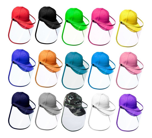 Gorra Careta De Protección Transparente Ajustable Para Niño